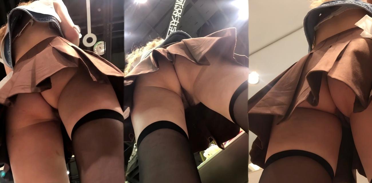 精品偷拍系列 黑丝短裙小姐姐真空逛街 地铁到超市一路被尾随抄底 骚穴肥臀春光全漏！