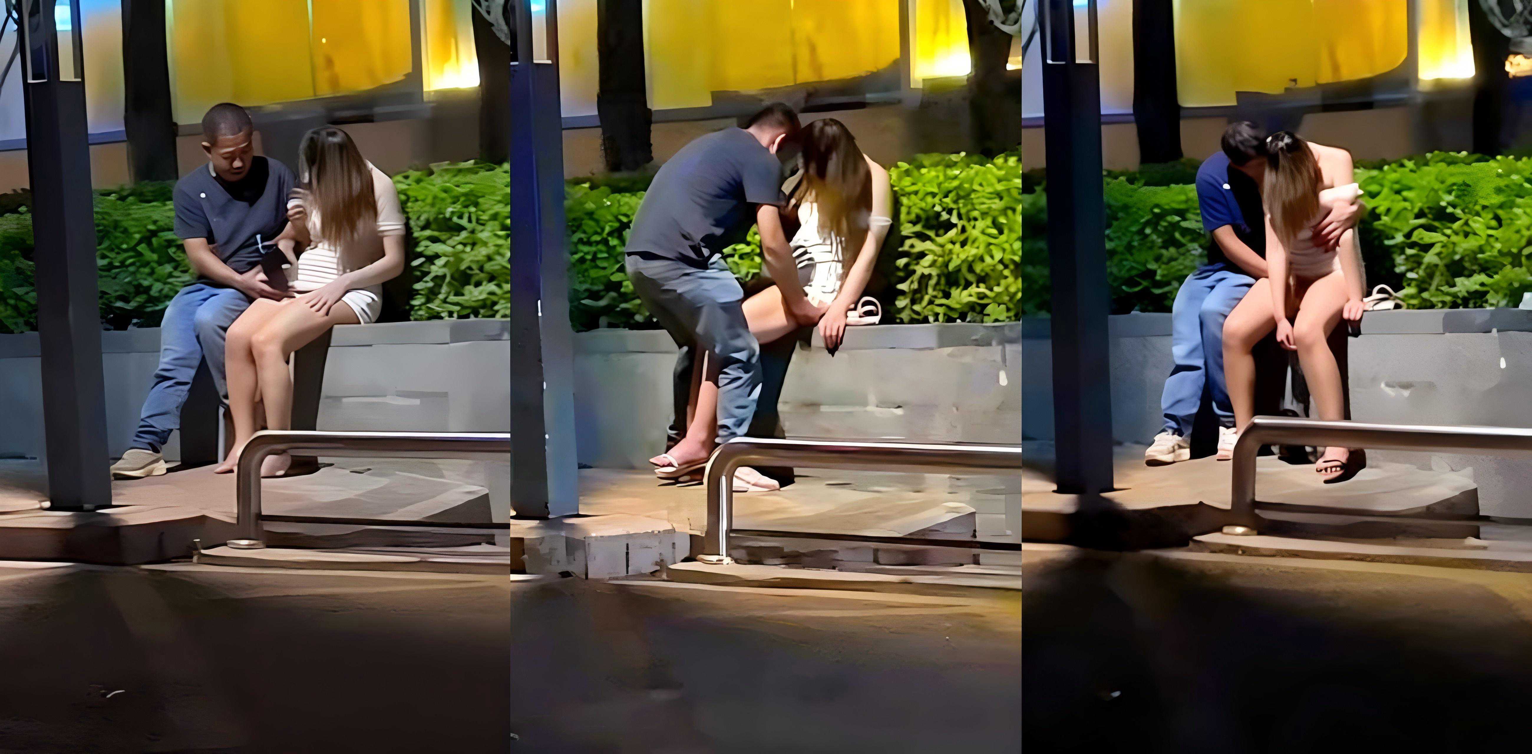 饥渴狗男女户外整活 当街无视路人野战调情 扒光内裤现场抠穴泄欲！
