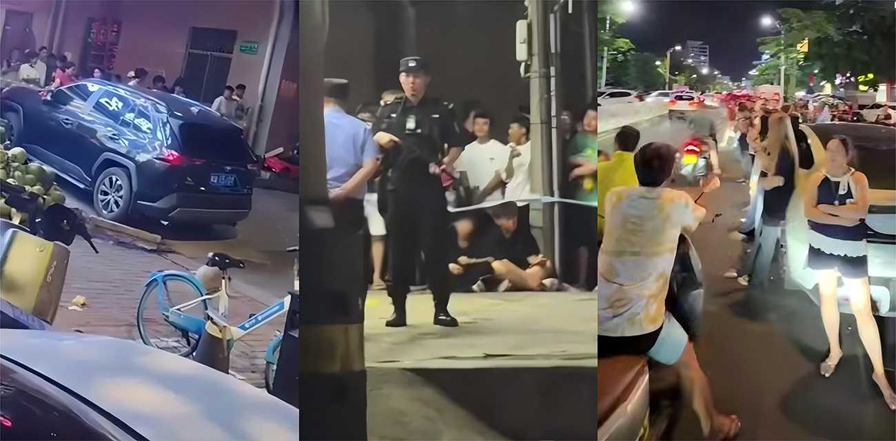海口高登东街惊现惨案 女孩分手遭男友抹脖 现场多人围观目睹血腥时刻