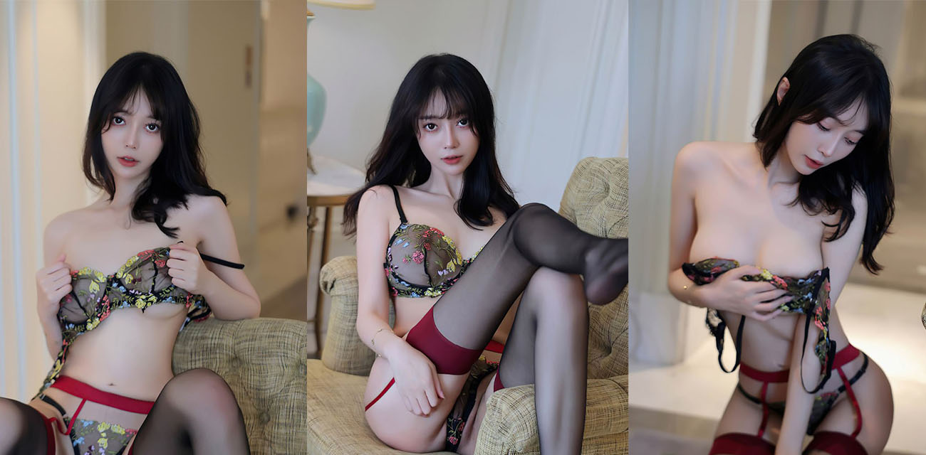 秀人网顶级模特 玥儿玥 最新黑丝写真来袭 性感魅惑黑丝包裹极品身材 私密诱惑动作大胆至极！