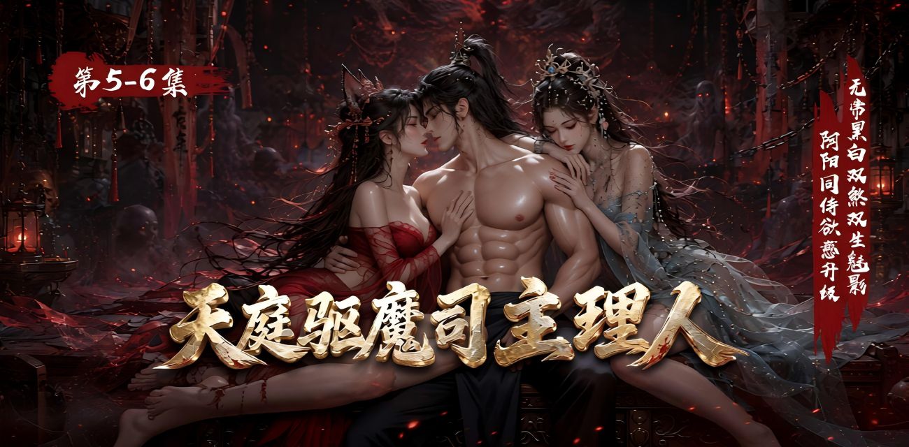 AI爽剧《天庭驱魔司主理人》水鬼湘君汉服浸欲 山魈赤目兽耳媚娘 5～6集火热更新中