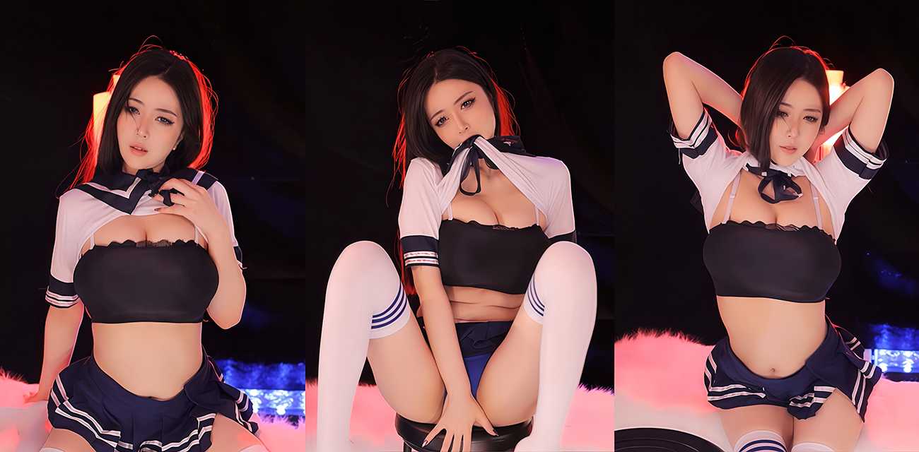 绝美御姐 小燃燃 高定骚舞福利 水手服尽显凹凸曲线 每一次附身 都能欣赏深深乳沟