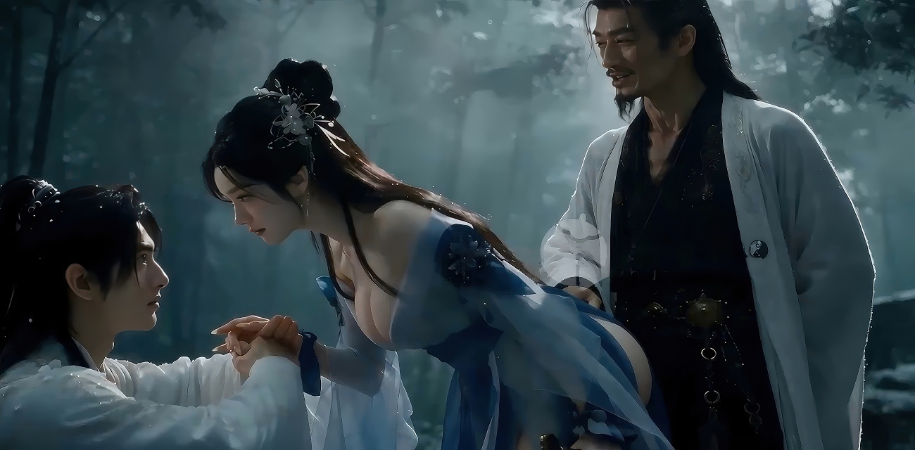 AI成人短剧 琼明神女录 第1集  女剑仙被权贵羞辱 当众玩乳插穴下流无耻！