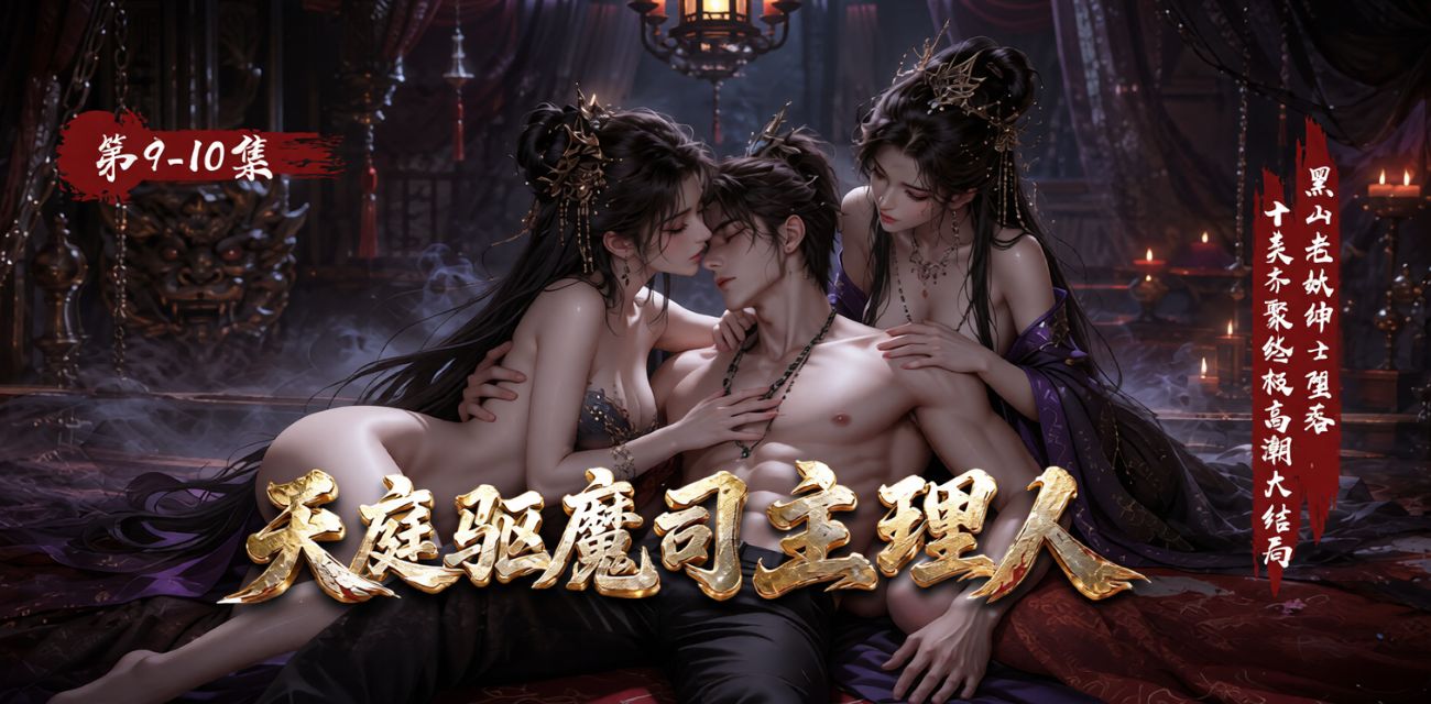 AI爽剧《天庭驱魔司主理人》眼镜娘判官账簿索命 黑山老妖玄姬绅士堕落 9～10集大结局
