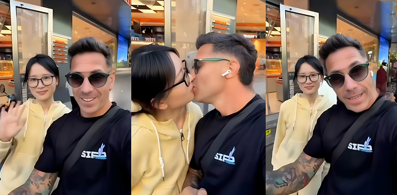崇洋媚外眼镜反差婊 街头被阿根廷猛男搭讪 当街热吻缠绵晚上酒店无情爆操 中途偷偷摘套 骚浪到极致！