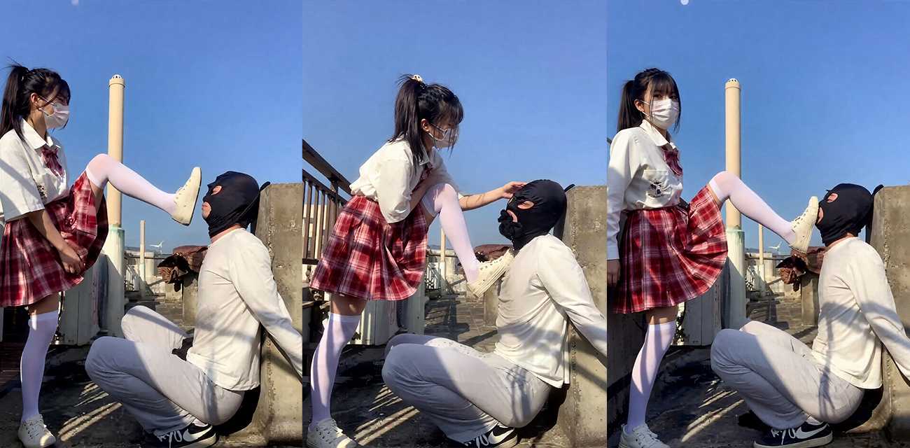 极品JK白丝少女 足控捆绑凌虐男奴 嘴叼丝袜被掌掴踩踏 淫语羞辱全程不停