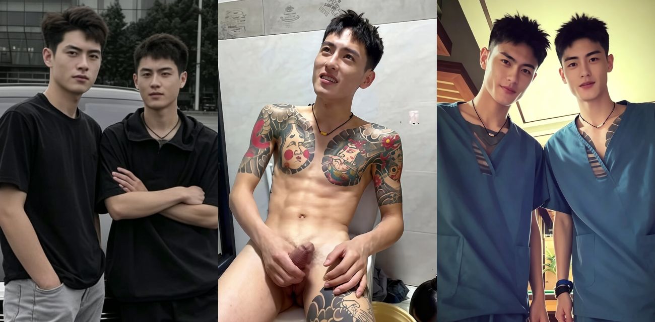 抖音网红双胞胎 阿硕 阿哲 不雅视频 浴室激烈互撸比谁先射 场面极为辣眼！