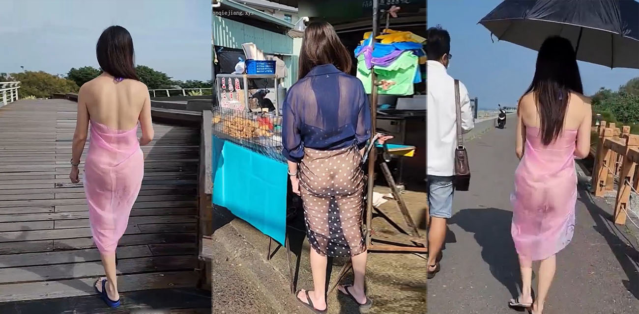 绿帽老公带老婆真空出门买茶叶蛋 温泉户外全裸露出 邀请游客一起泡澡操她太刺激！