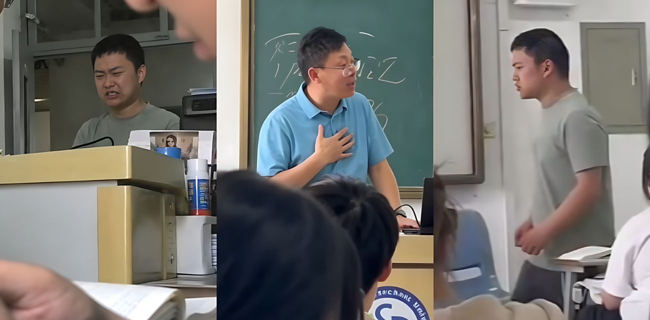 上海二工大 杀神 满脸怒容冲老师大吼 吓的老师马上道歉 视频火爆全网！