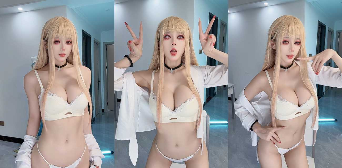 二次元辣妹 九言 COS喜多川海梦 长腿御姐性感写真 巨乳肥臀扭动诱惑