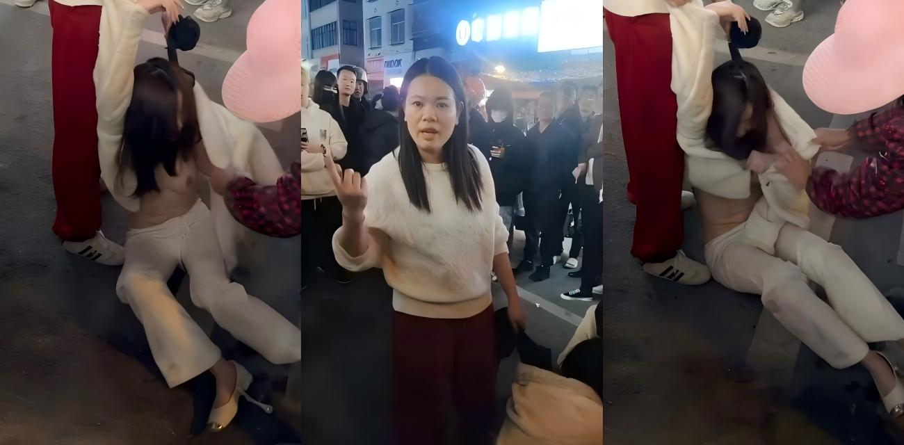 福建平潭硬核抓奸现场 风骚小三踢到铁板 惨遭彪悍原配当街扒光 雪白美乳一览无遗！