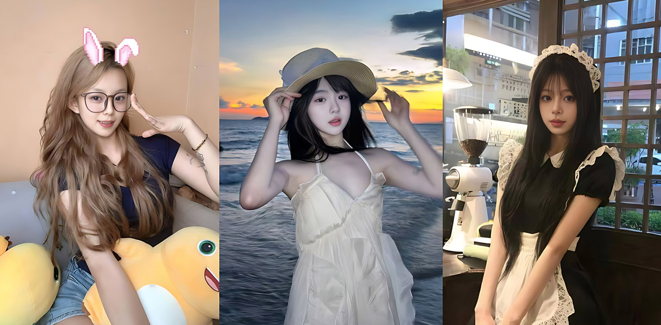 网红走光