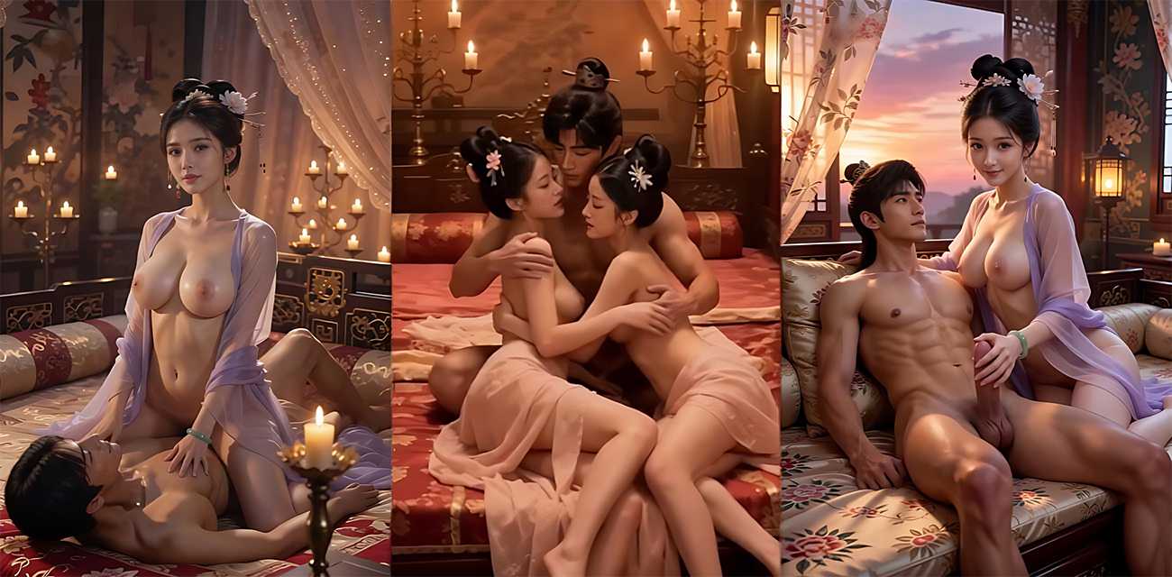 AI成人短剧 艳福风流传 3-6集 男主重生成古代王爷 内射花魁夜夜笙歌！