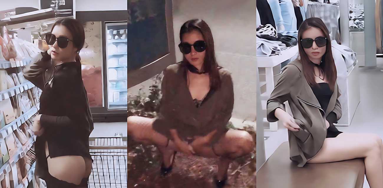 御姐福利姬 日理万姬 挑战户外露出 电玩城里全裸拍摄诱人发骚 掰穴漏奶刺激无比