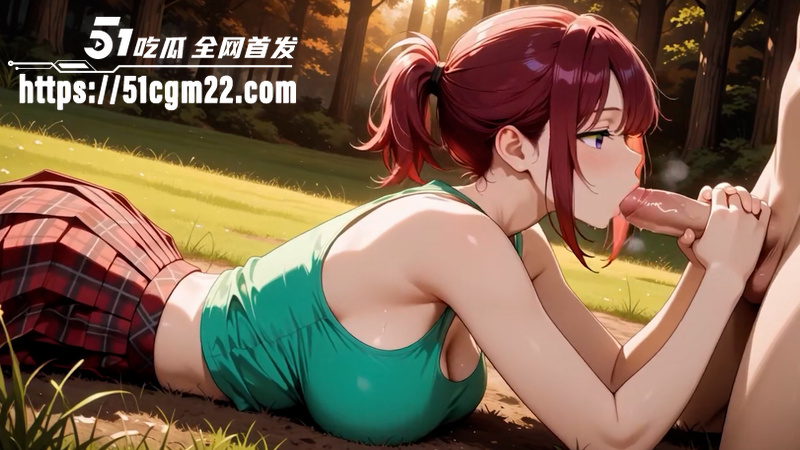 3D动漫 红发马尾女孩 户外狂野骑乘 3