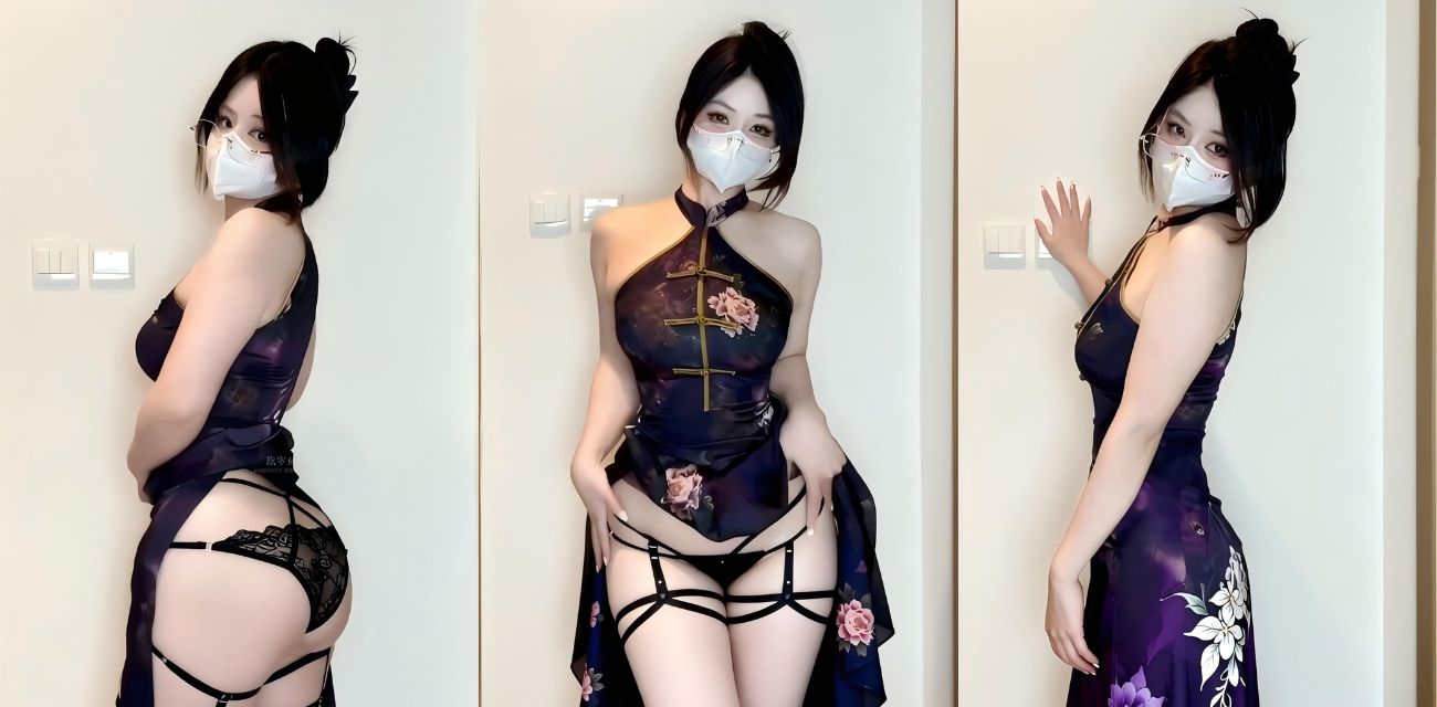 抖音高颜御姐 桃汐樱 紫色战袍写真 肥臀美腿肉感十足 曼妙身段润滑诱人!