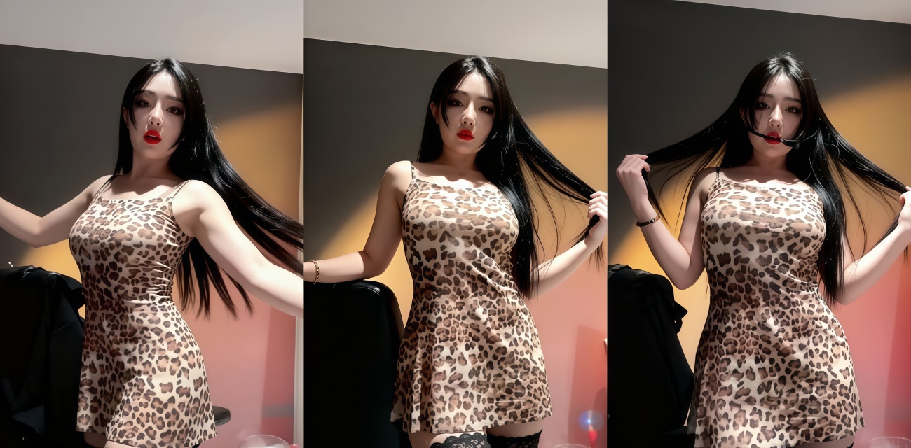 快手御姐网红 我是洋洋本人 金主定制视频 身着豹纹短裙 加特林抖臀骚舞 超诱人！
